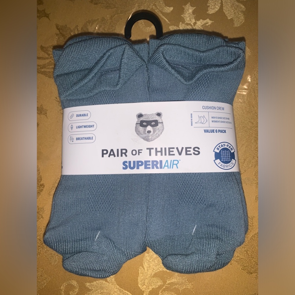 Superiair Men's Crew Socks -  (Value 6-Pack)